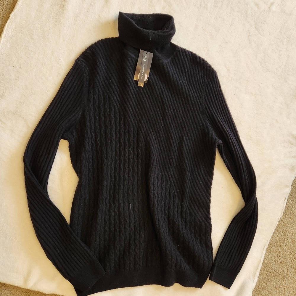 Inc. Cashmere blend women's Turtleneck sweater black sz S office career